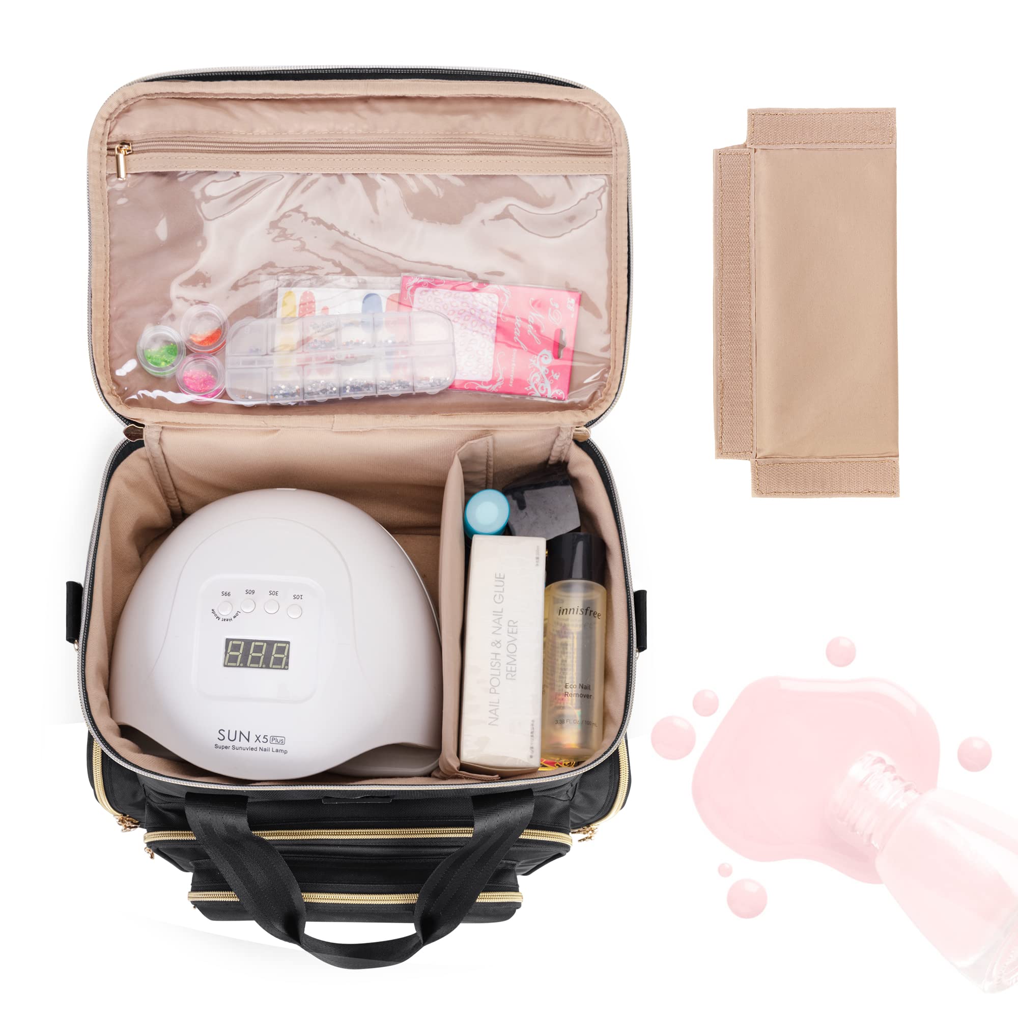 BAFASO separador interior para lámpara de uñas, espacio ordenado para herramientas.