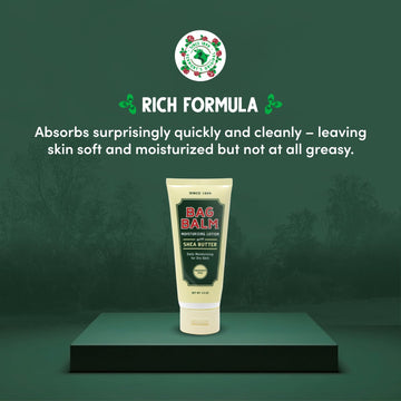 Bag Balm fragrance-free formula with shea butter and jojoba for sensitive skin.