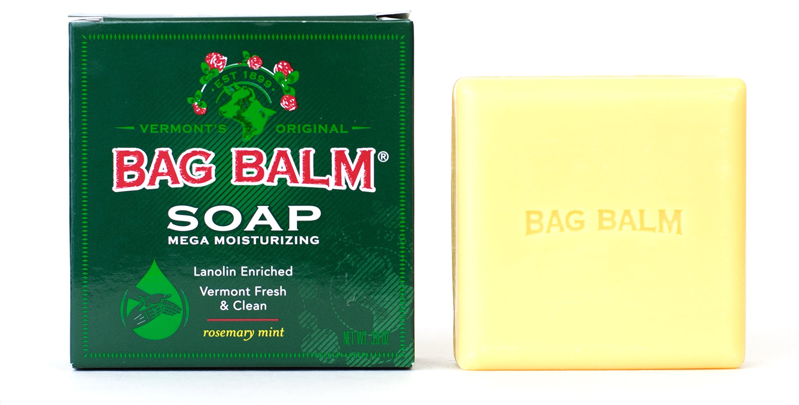 Bag Balm jabón con lanolina: aroma Vermont suave y limpio.