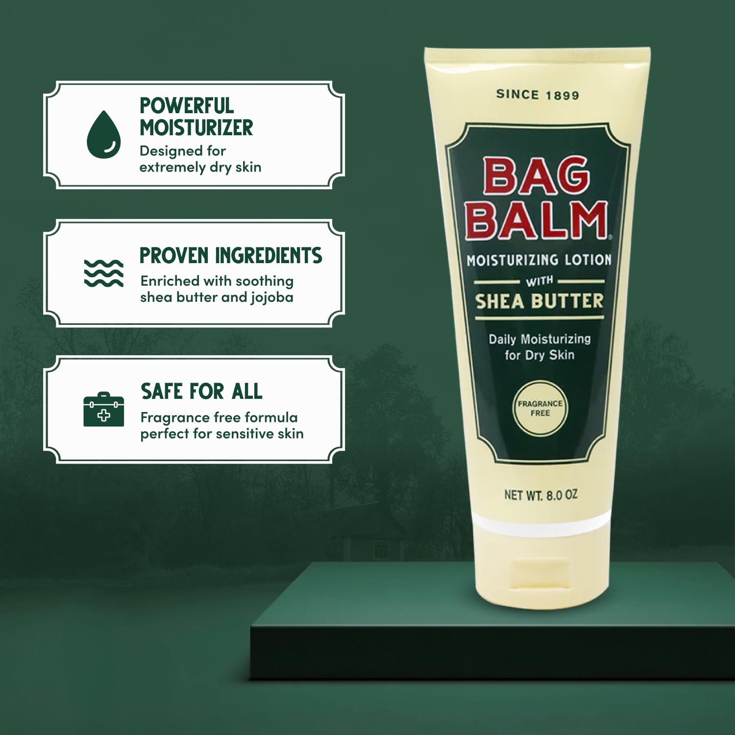 Bag Balm moisturizer enriched with jojoba oil for smooth hydration.