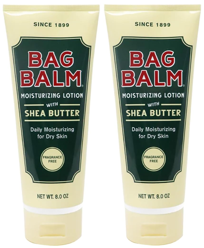 Bag Balm moisturizing body lotion dual-pack with two 8oz tubes for daily moisture.