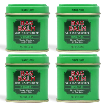 Bag Balm original ointment tin pack of four for versatile on-the-go moisture