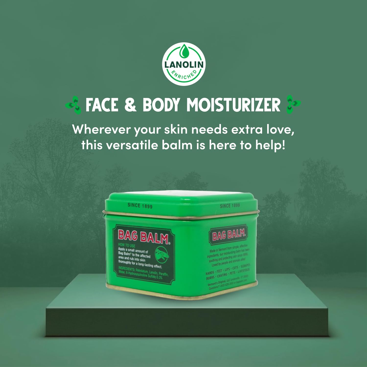 Bag Balm para rostro y cuerpo, cuidado versátil de día a noche