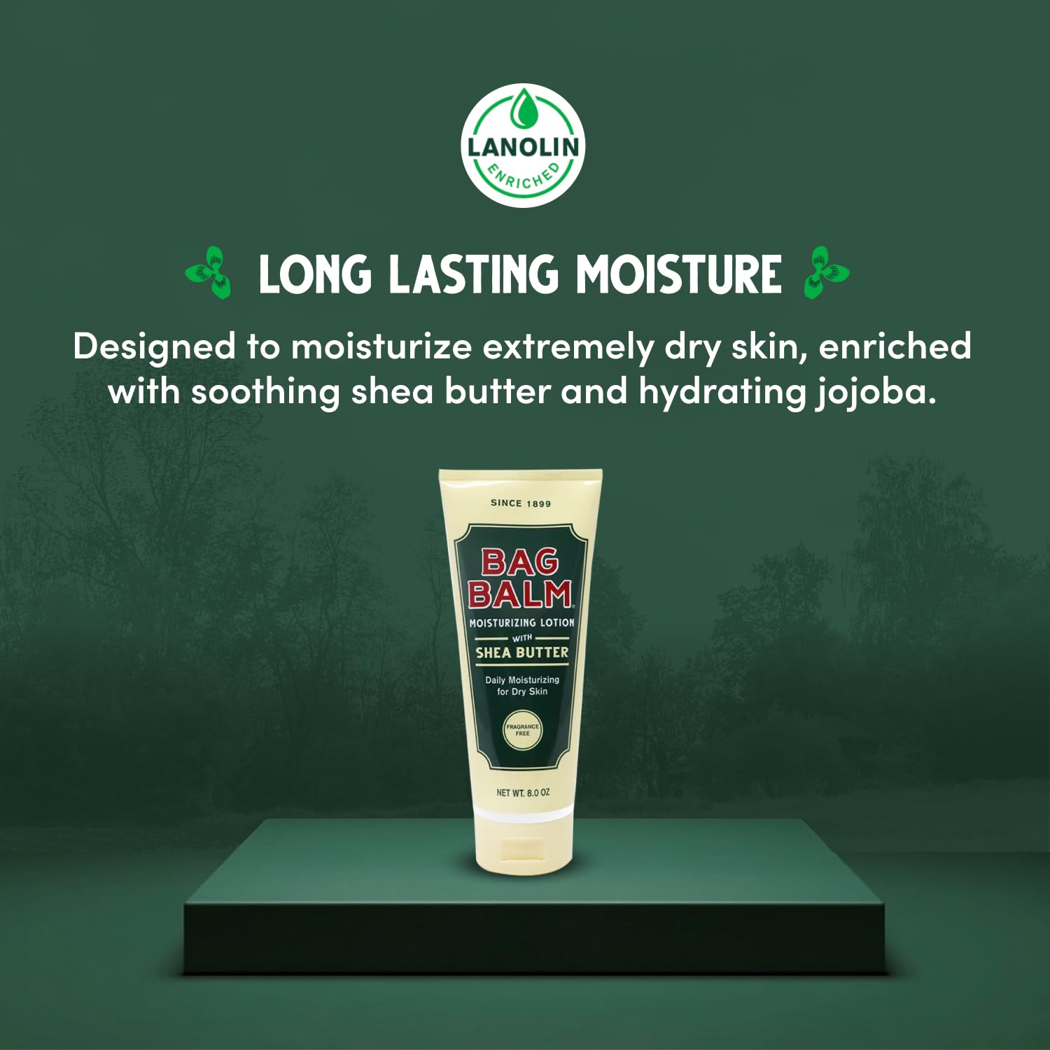 Bag Balm thick lotion with fast absorption for quick hydration.
