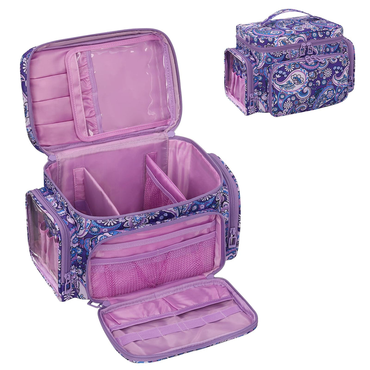 Bagmoly bolsa de maquillaje grande para viaje y organización vertical