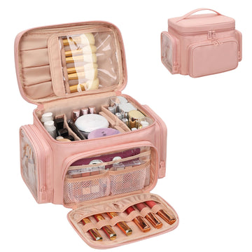 Bagmoly bolso de maquillaje grande, ideal para viaje y organización vertical.