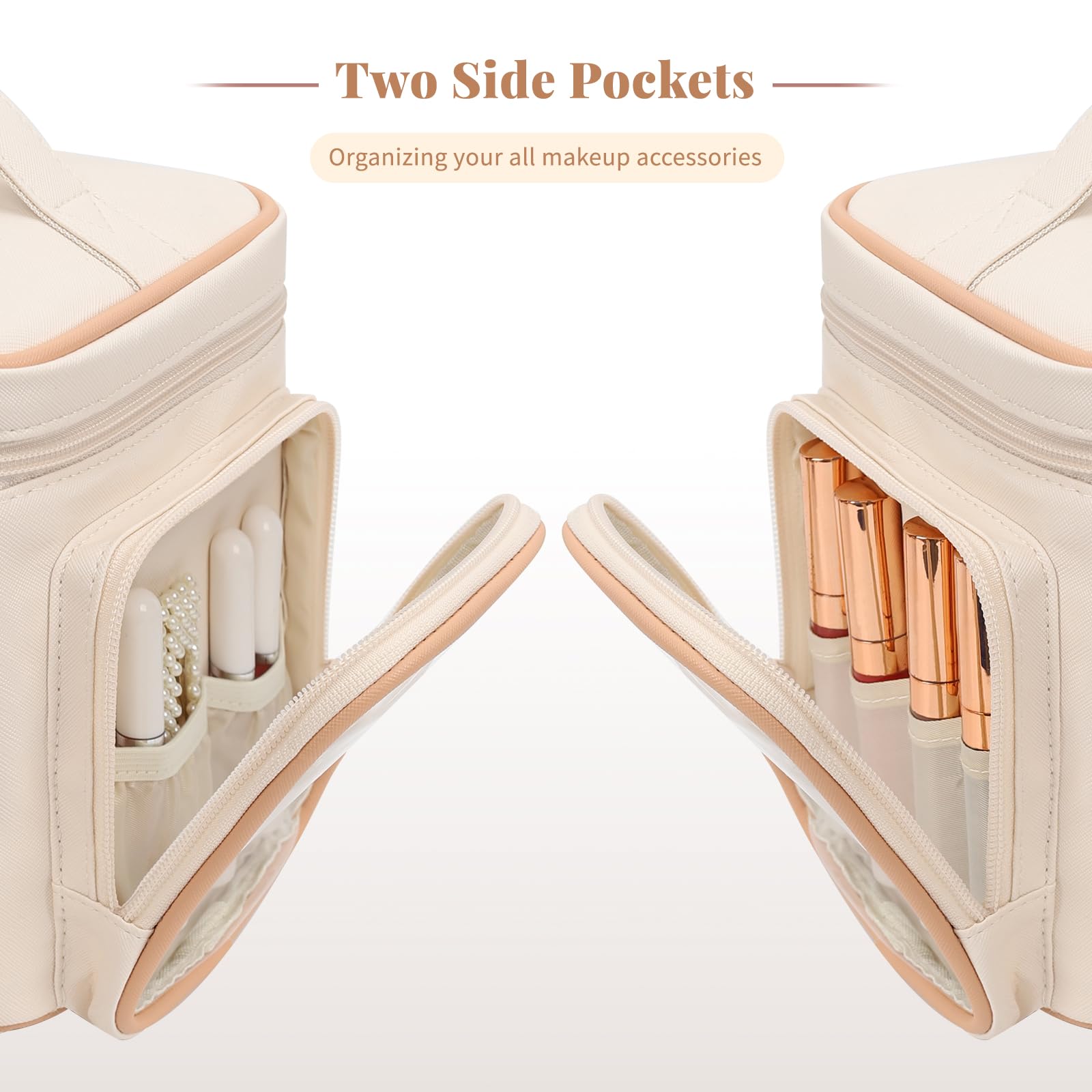 Bagmoly Gran Neceser: material de cuero sintético resistente al agua.