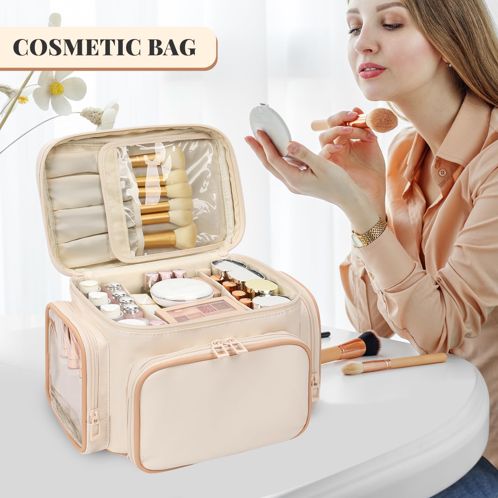 Bagmoly Organizador de maquillaje: perfecto para viaje y uso diario.
