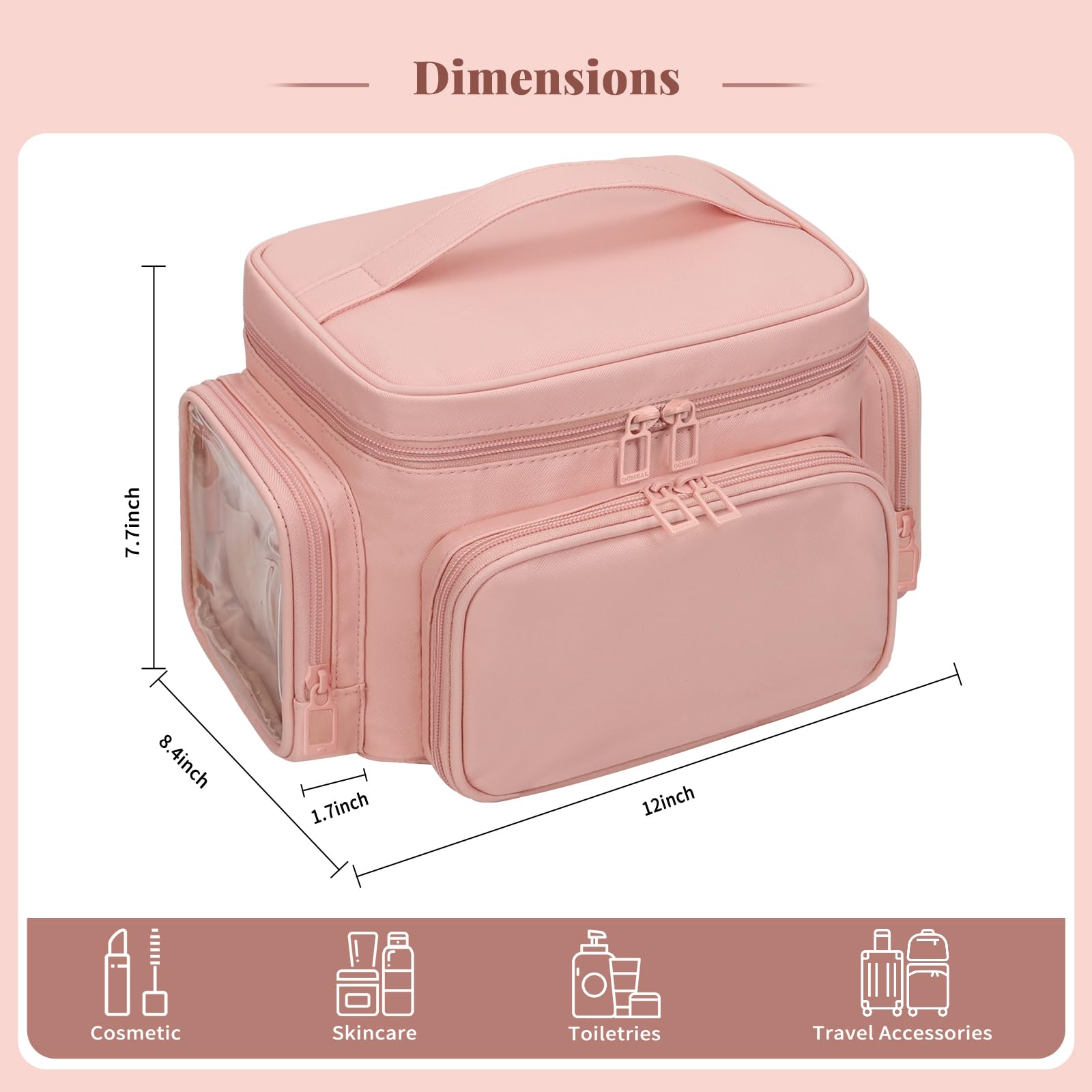 Bagmoly material PU impermeable y cremalleras dobles para durabilidad.