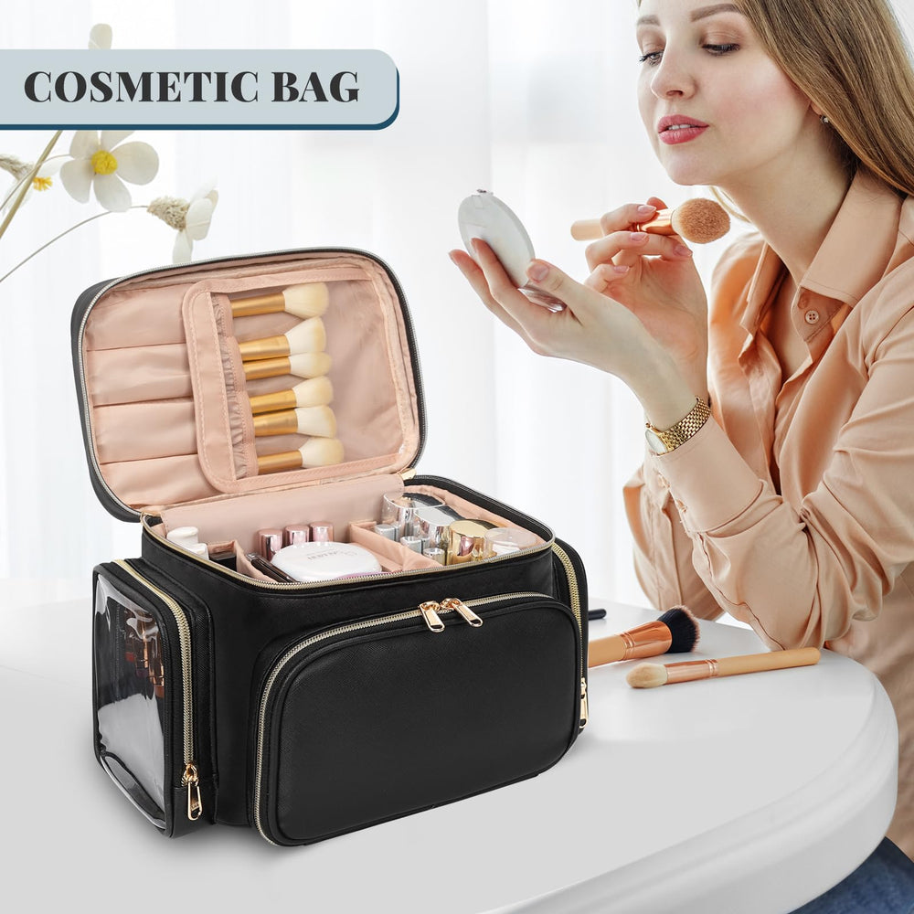 Bagmoly material resistente al agua, protege el maquillaje durante traslado.