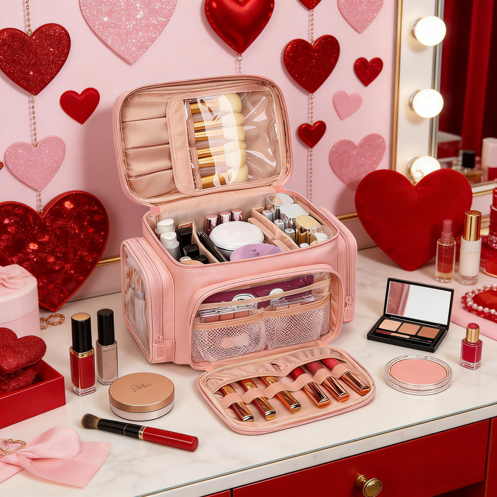 Bagmoly organizador de maquillaje portátil para cosméticos y brochas.