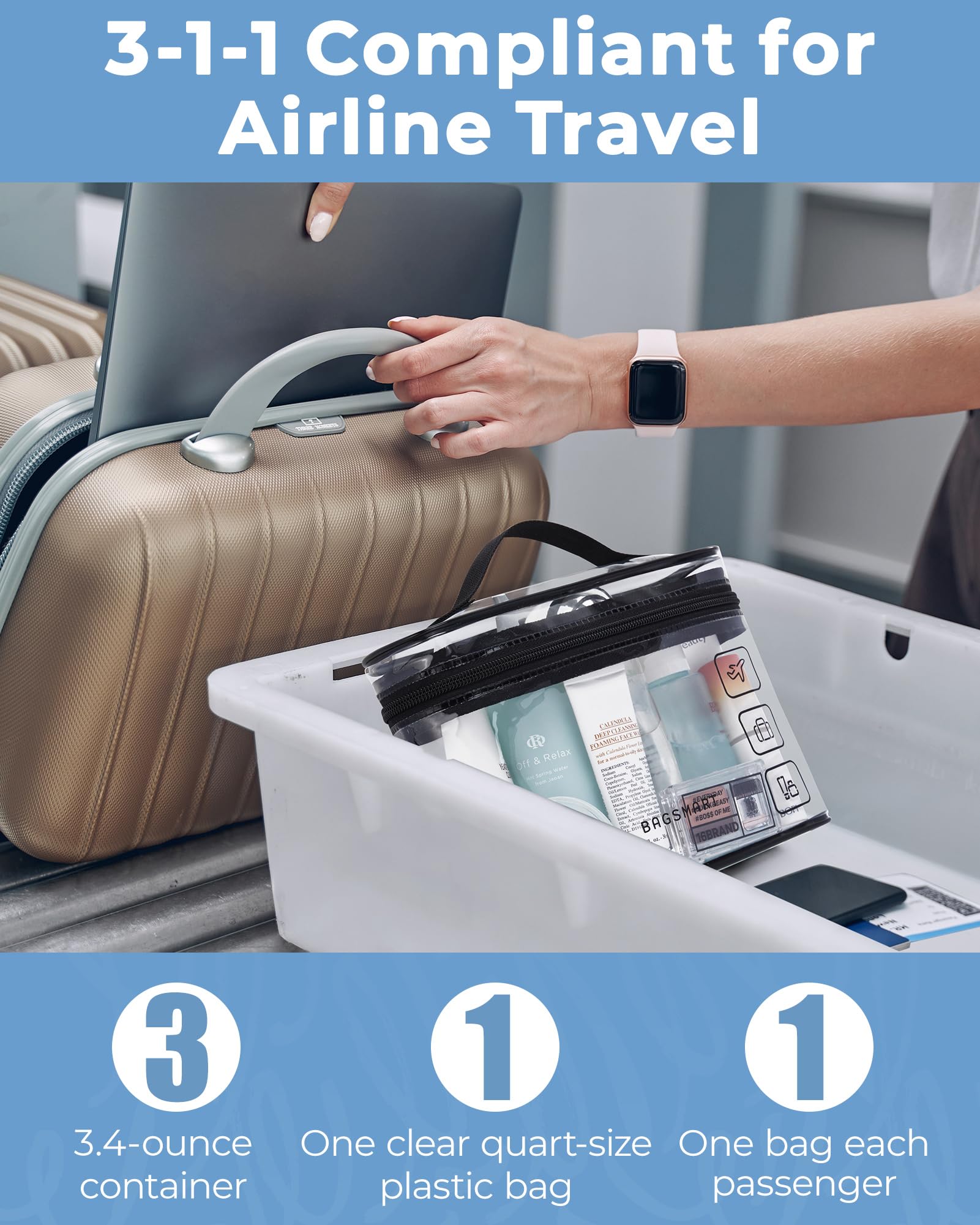 BAGSMART bolsa práctica para organizar objetos pequeños en cabina