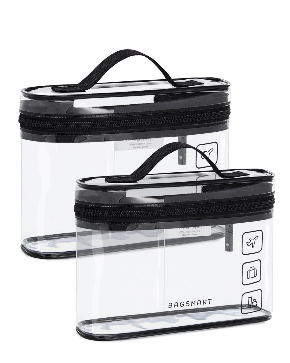BAGSMART bolsa de maquillaje con apertura 180° para acceso rápido