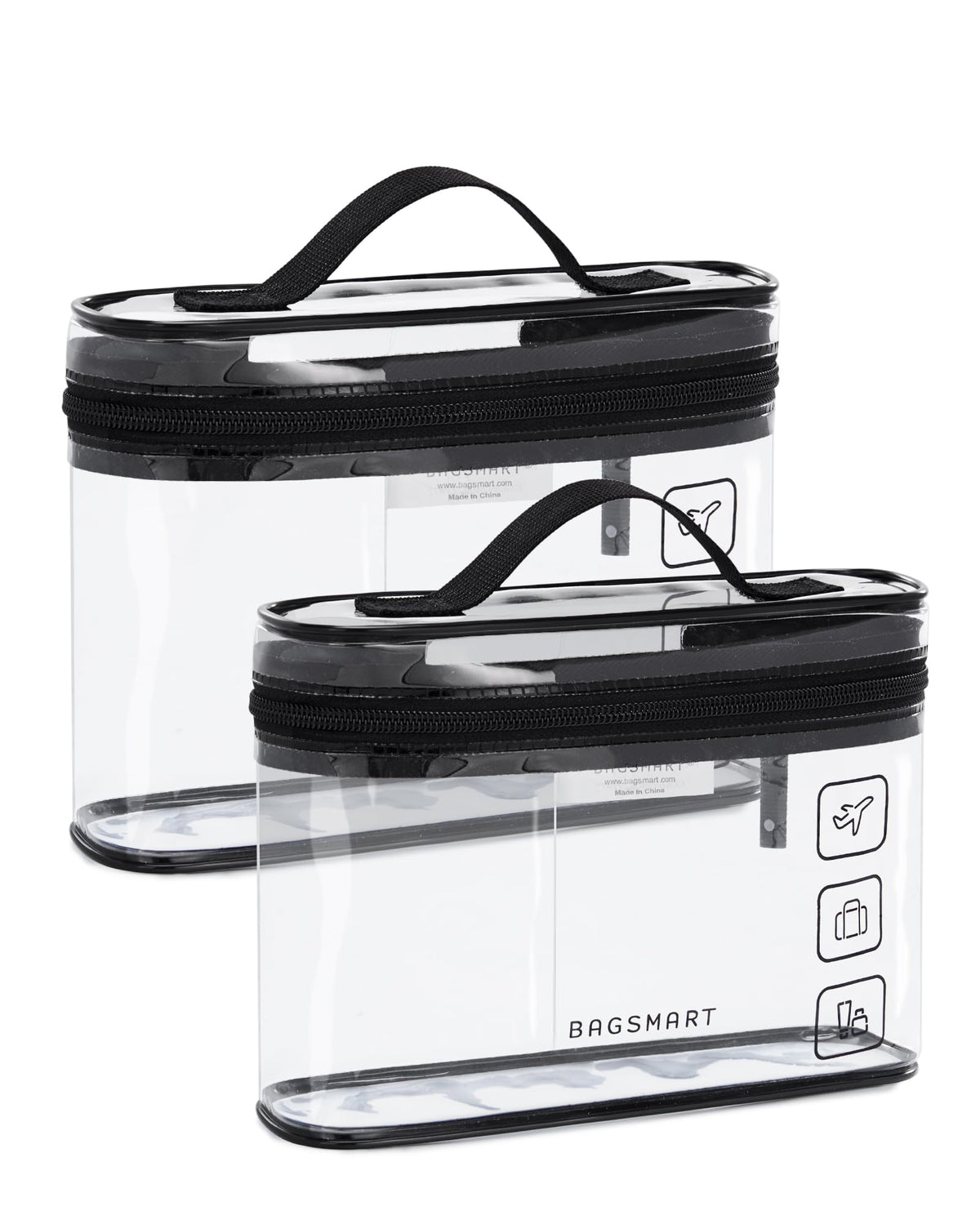 BAGSMART bolsa de maquillaje con apertura 180° para acceso rápido