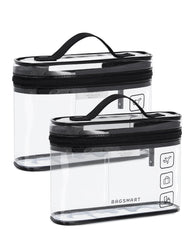 BAGSMART bolsa de maquillaje con apertura 180° para acceso rápido