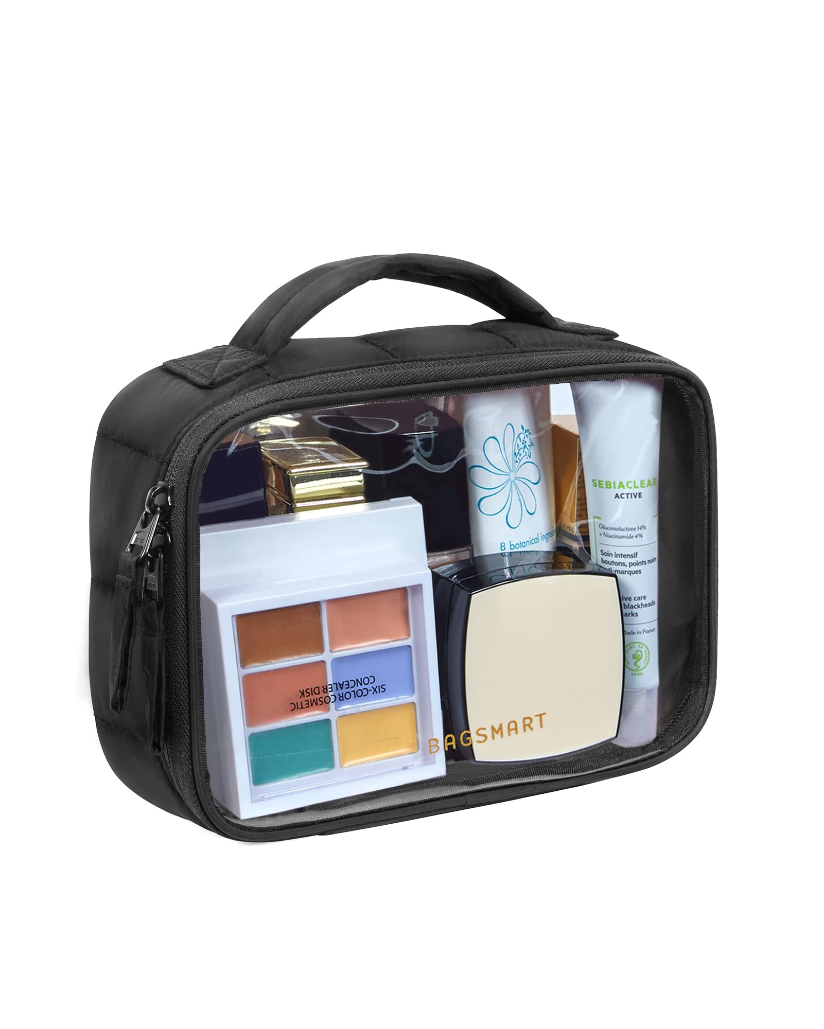 BAGSMART bolsa transparente con aprobación TSA y apertura amplia para ver el contenido