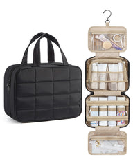 BAGSMART bolsa de aseo para viaje colgante, exterior suave y ligera para viajar