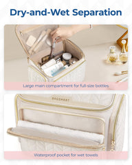 BAGSMART bolsa de aseo resistente al agua con bolsillo frontal