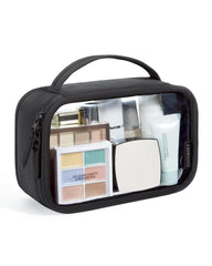 BAGSMART bolsa de aseo TSA aprobada, vista frontal, organización rápida en aeropuertos.