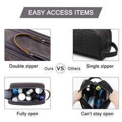 Bagsmart bolsa de higiene con mango de cuero para transporte cómodo