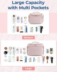 BAGSMART bolsa de viaje rosa con separación humedos-secos para higiene