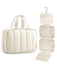 BAGSMART bolsa-higiene-viaje con gancho, organización rápida para cosméticos.