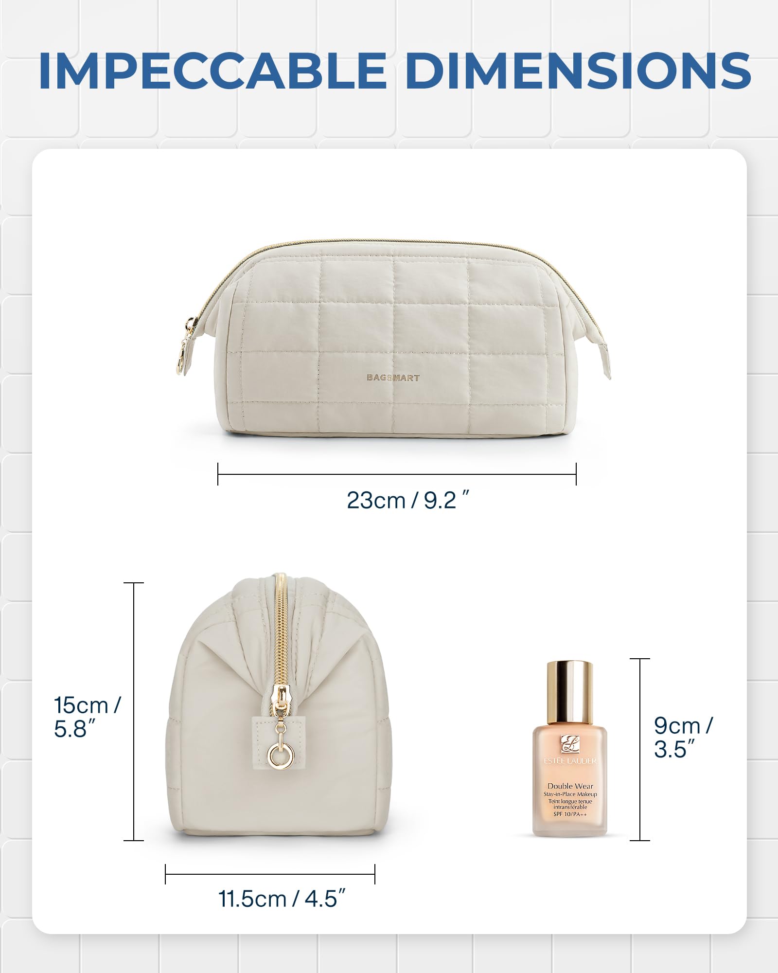 BAGSMART diseño multifuncional para viaje, uso diario o estuche de maquillaje