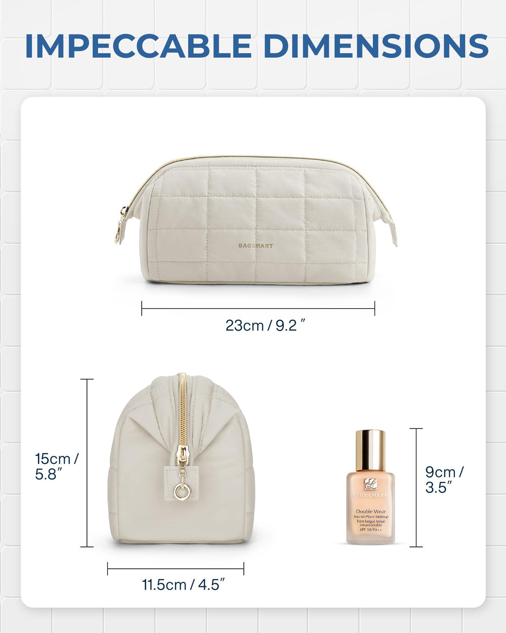 BAGSMART diseño multifuncional para viaje, uso diario o estuche de maquillaje