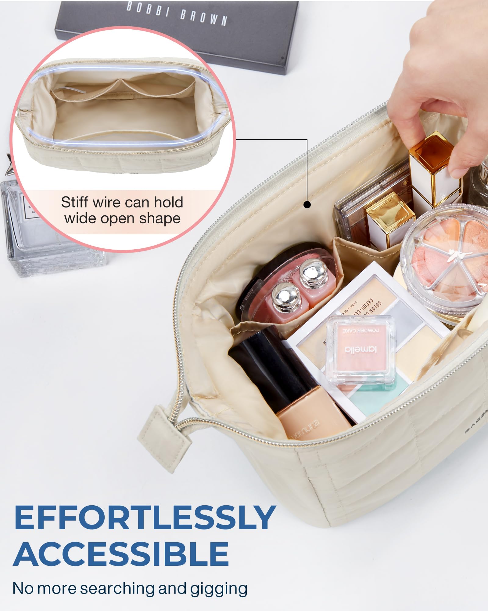 BAGSMART bolsa con forro PVC fácil de limpiar y resistente a derrames
