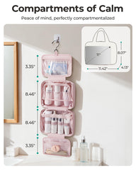 BAGSMART estuche impermeable para cosméticos, ideal para derrames y limpieza fácil.