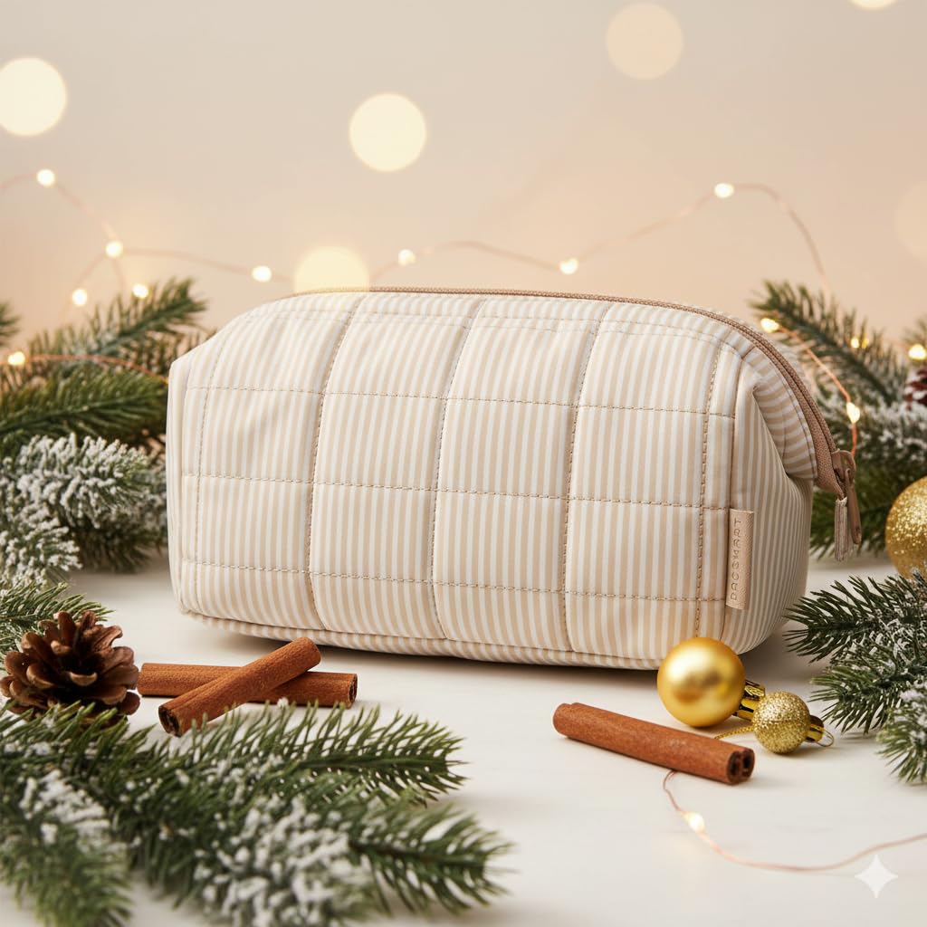 BAGSMART bolsa de maquillaje de 23x11x15 cm con gran capacidad para esenciales.