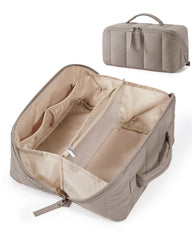 BAGSMART bolsa de maquillaje apertura total para acceso rápido a cosméticos