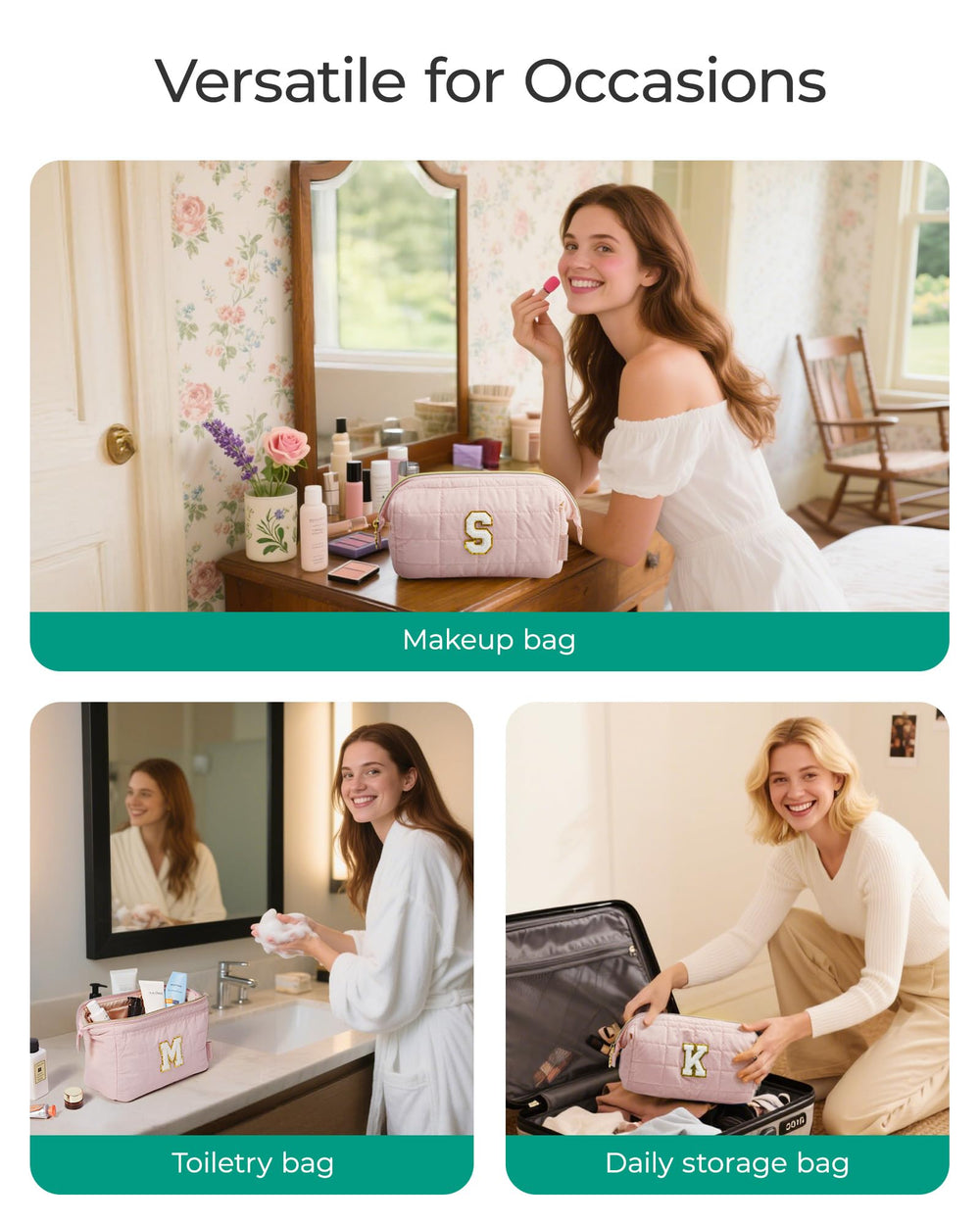 BAGSMART regalo personalizado con iniciales, ideal para amigas y familiares.