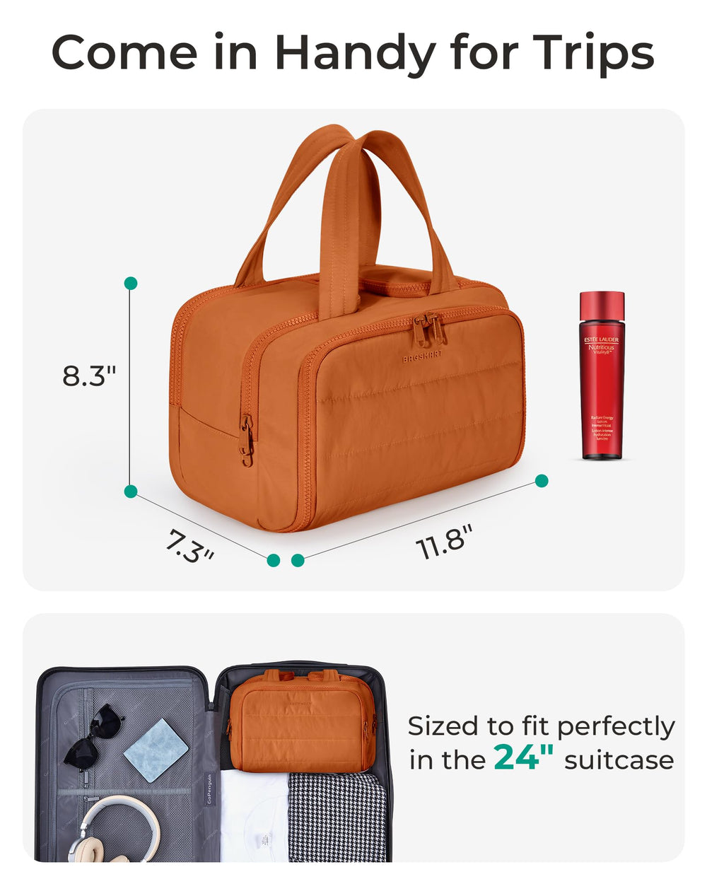 BAGSMART bolsa con división húmedo-seco para mantener orden y limpieza