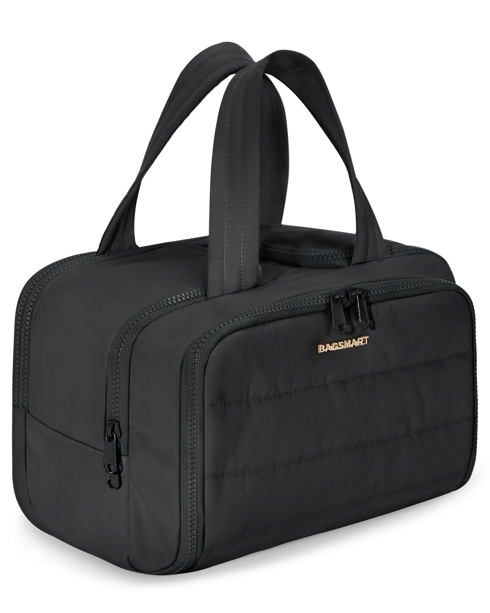 BAGSMART bolso de aseo de viaje con apertura amplia para acceso rápido a esenciales
