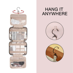 Bagsmart bolso de aseo con interiores elásticos, mantiene las botellas en posición vertical.