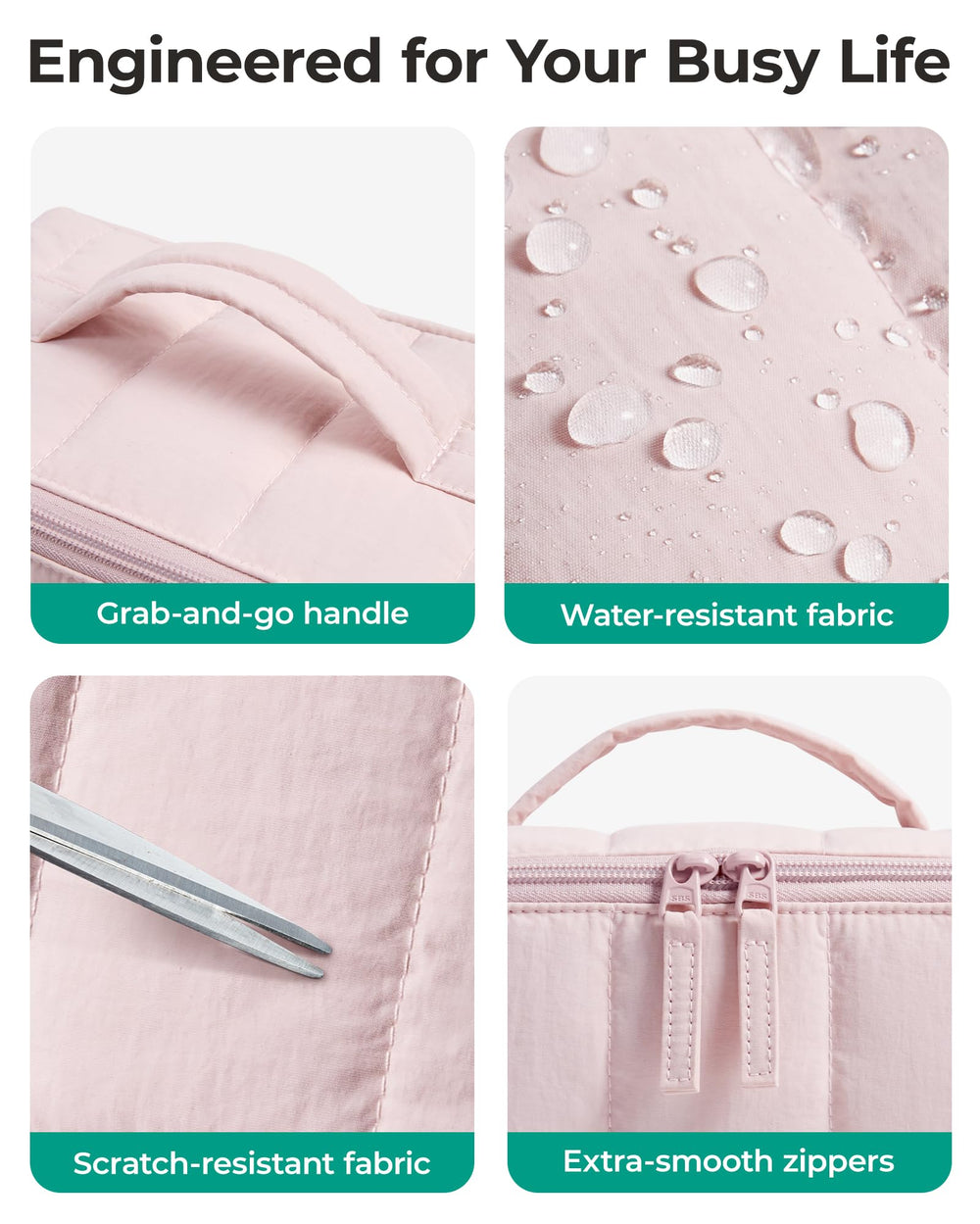 BAGSMART bolsa resistente al agua para proteger productos durante viajes.