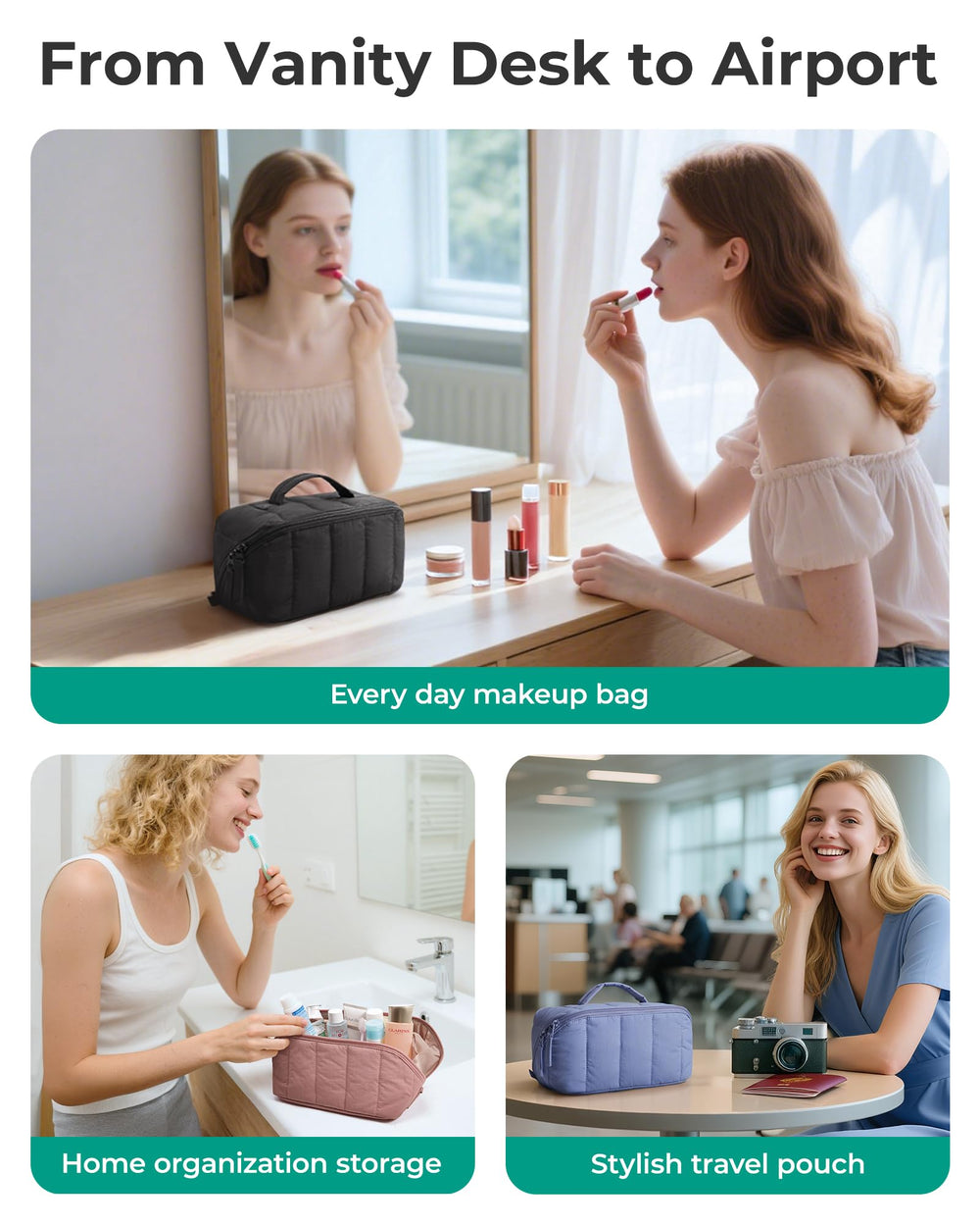 BAGSMART organizador multifuncional para cosméticos, ideal como regalo de viaje.