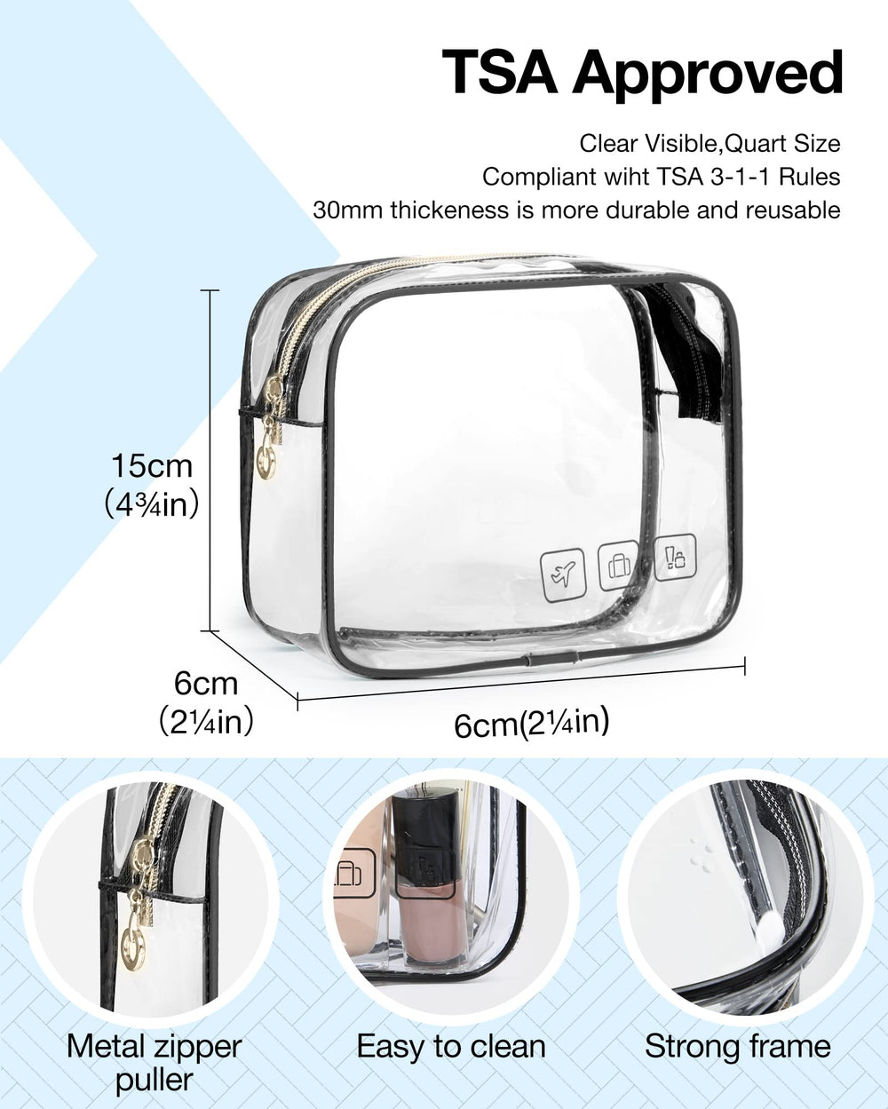 BAGSMART compartimento de doble apertura para acceso rápido