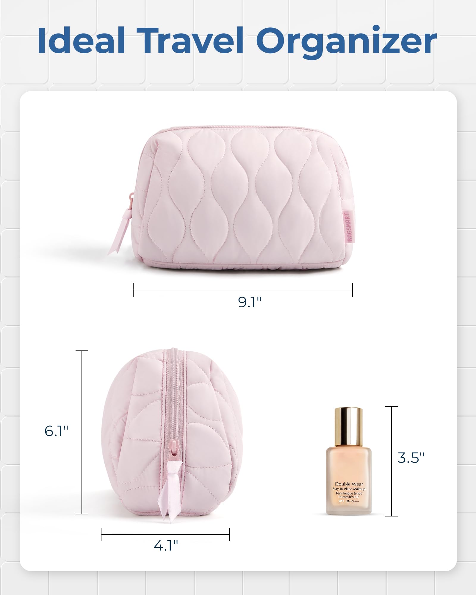BAGSMART diseño multifuncional, perfecto como bolso diario o estuche de viaje