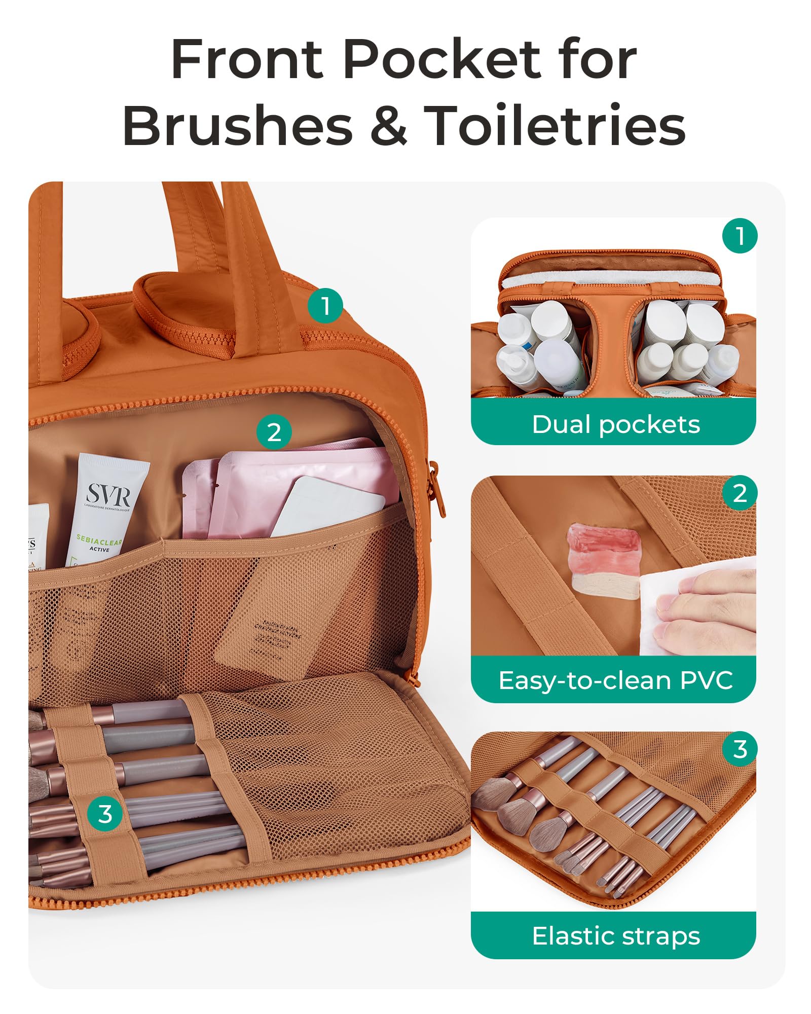 BAGSMART estuche acolchado Taslan, sensación suave y ligero para viajar