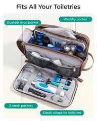 BAGSMART estuche de aseo con interiores organizados
