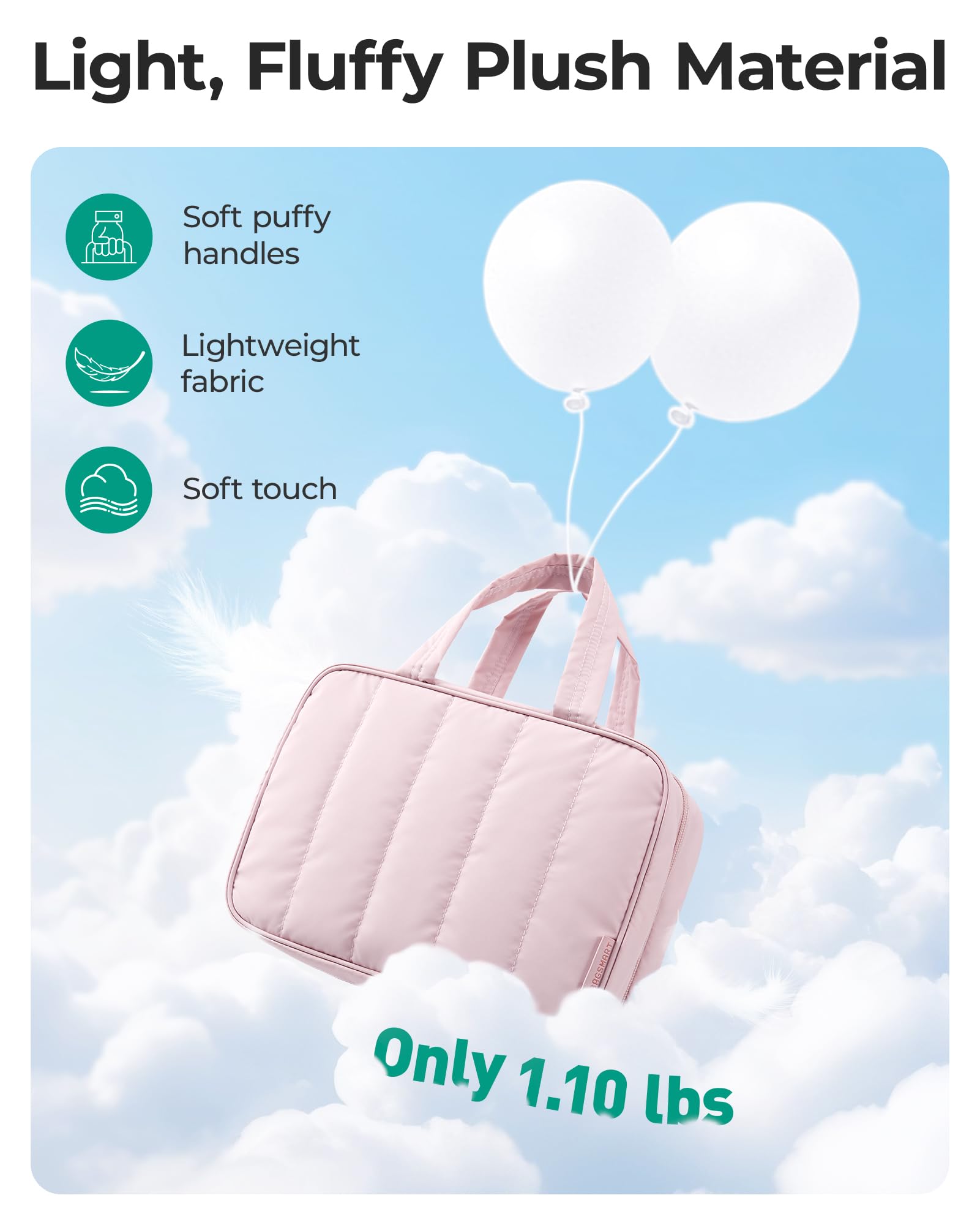 BAGSMART gancho giratorio de 360° para colgar cómodamente.