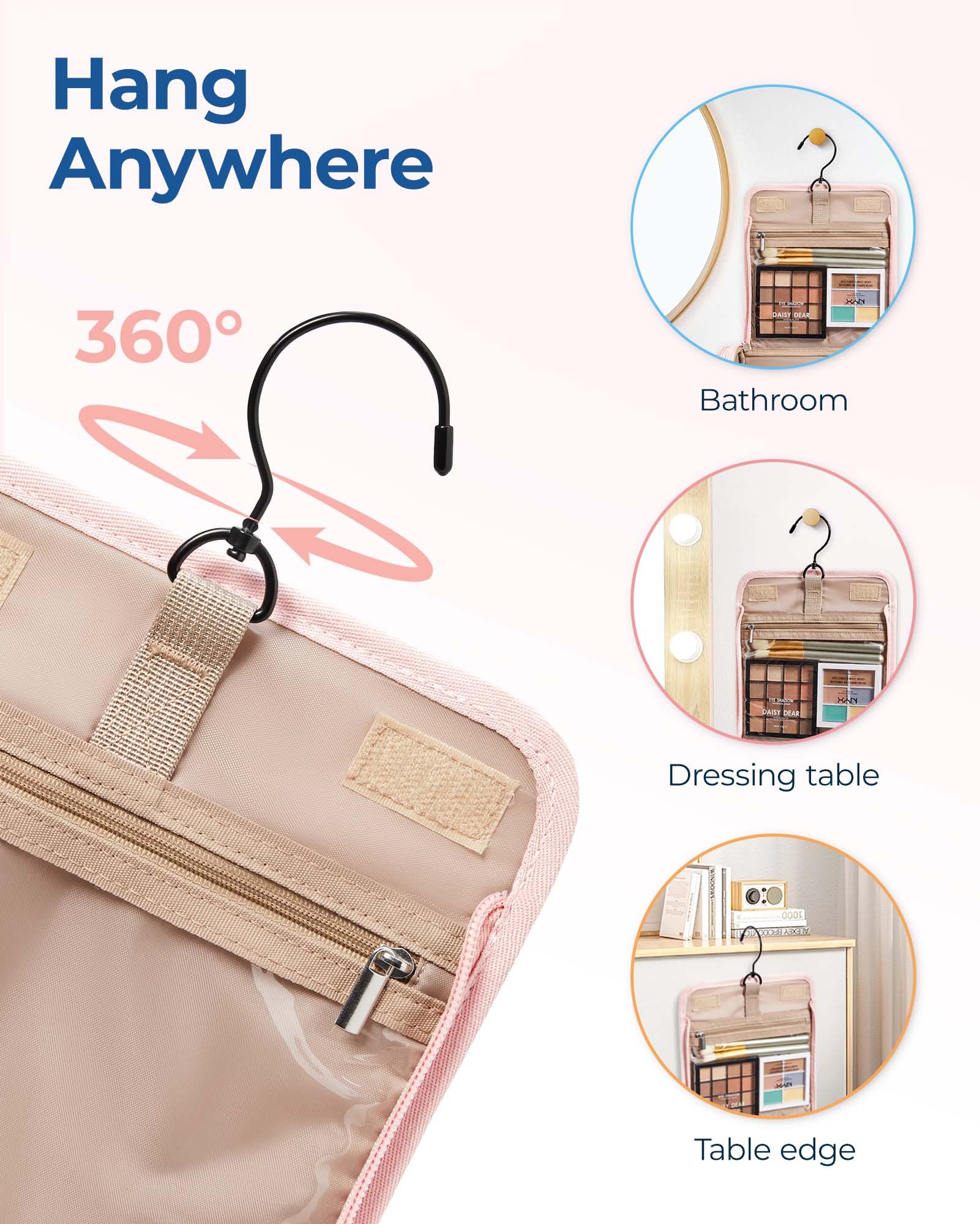 BAGSMART gancho colgante 360° para colgar en cualquier lugar.