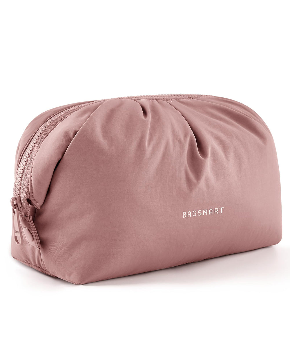 BAGSMART bolsa de maquillaje apertura amplia para acceso rápido a cosméticos