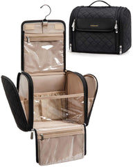 BAGSMART maquillaje bolsa con gancho de 360 grados para colgar y organizar