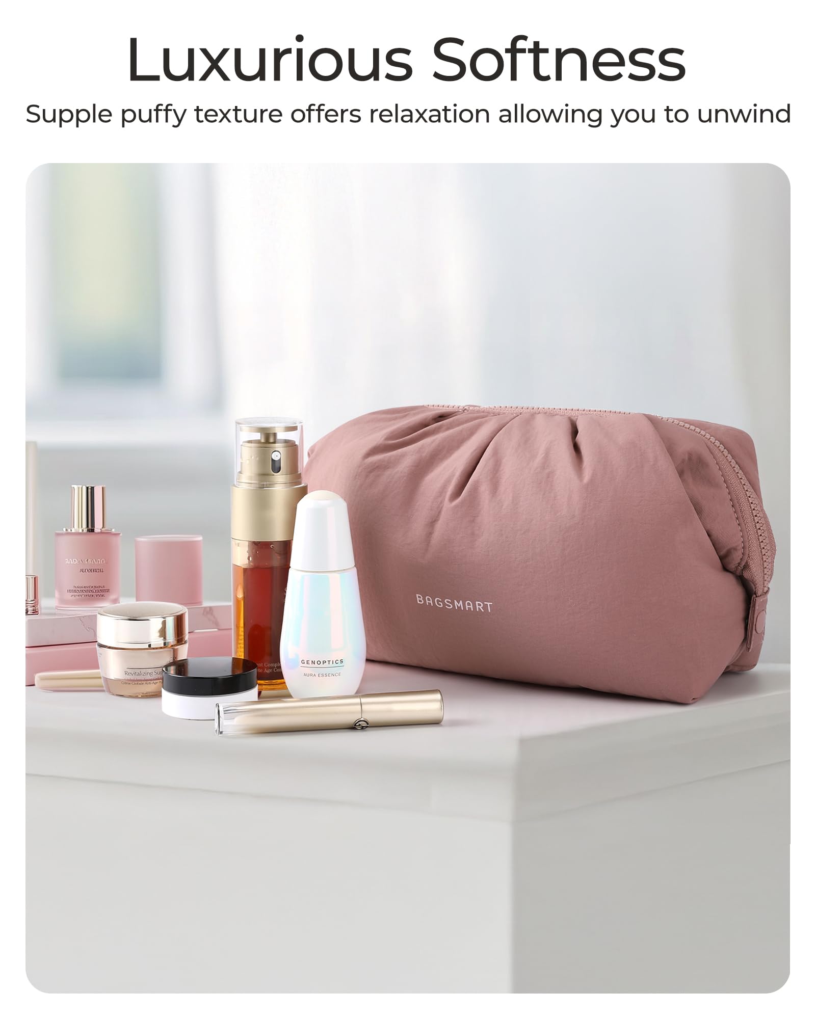 BAGSMART bolsa maquillaje regalo ideal para Navidad o cumpleaños