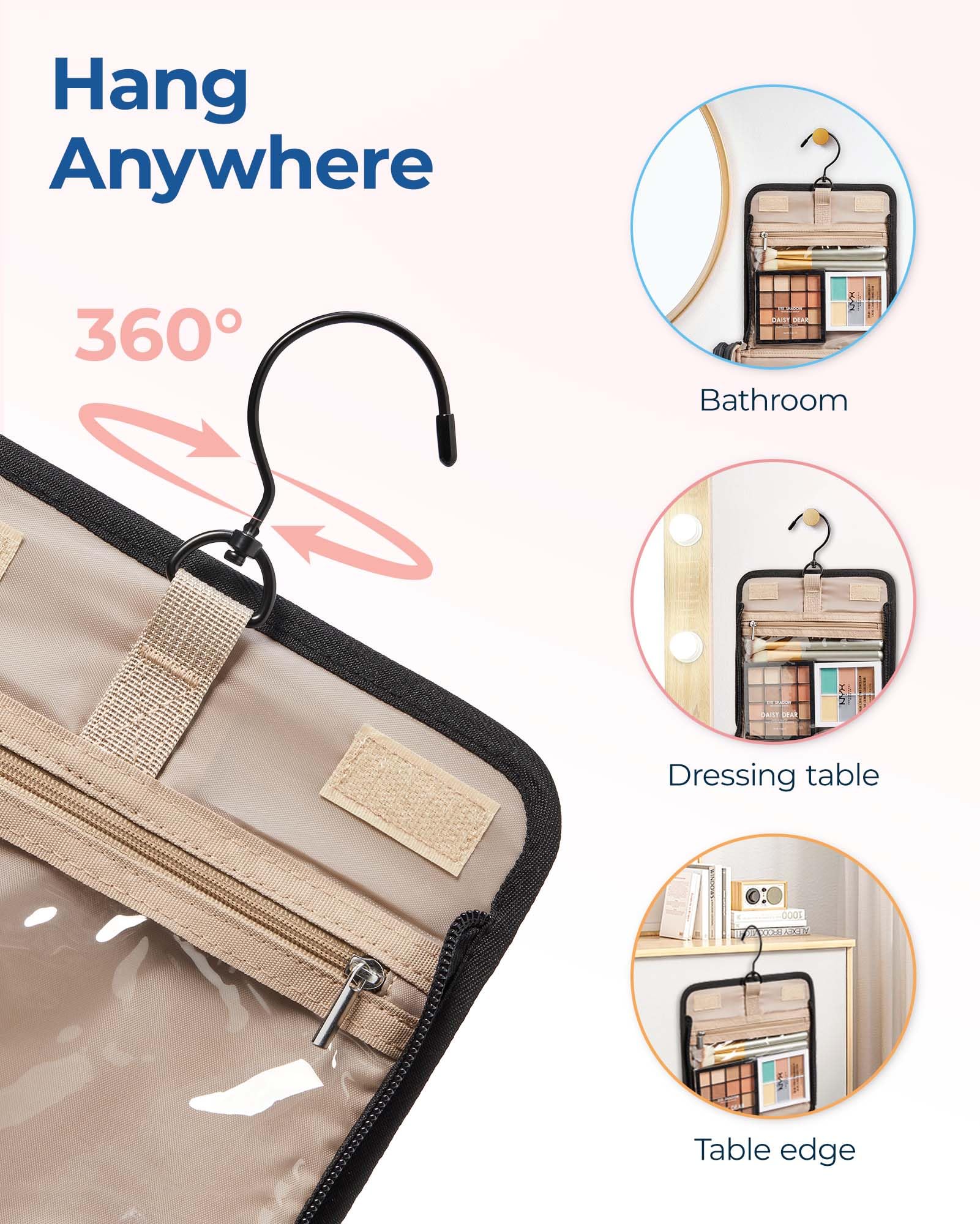 BAGSMART cierre metálico suave para abrir y cerrar con facilidad