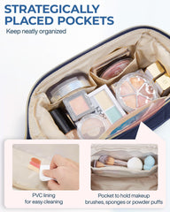 BAGSMART neceser con forro de PVC para protección y limpieza fácil.