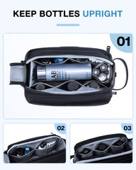 BAGSMART neceser, panel trasero plano para almacenamiento cómodo y rápido.